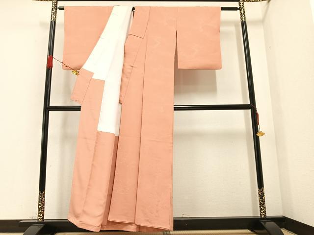 平和屋着物●上質な色無地　深支子色　正絹　逸品　AAAZ4520ph