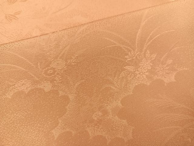 平和屋着物●上質な色無地　深支子色　正絹　逸品　AAAZ4520ph