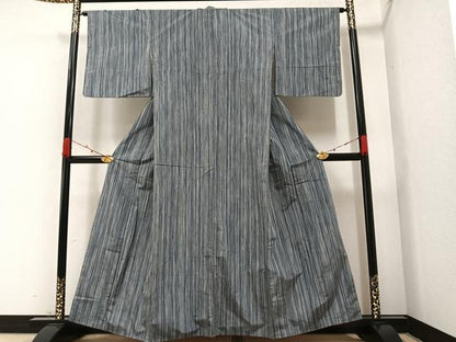 平和屋着物●上質な紬　間道　正絹　逸品　AAAZ4524ph