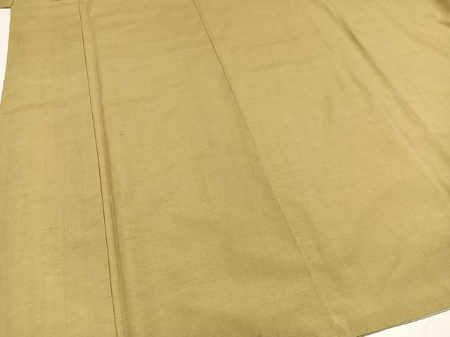 平和屋着物●結城紬 色無地 桑染色 正絹 逸品 AAAZ4557ph