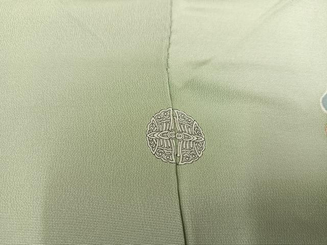 平和屋着物●訪問着 友禅 作家物 駒刺繍 枝花文 暈し染め 金彩 正絹 逸品 AAAZ4560ph
