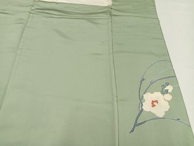 平和屋着物●訪問着 友禅 作家物 駒刺繍 枝花文 暈し染め 金彩 正絹 逸品 AAAZ4560ph