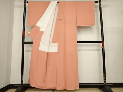 平和屋着物●上質な色無地 東雲色 正絹 逸品 未使用 AAAZ4768ck