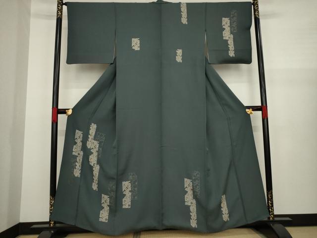 平和屋着物●訪問着 刺繍 短冊花文 椿 金彩 東武百貨店扱い 正絹 逸品 AAAZ4772ck