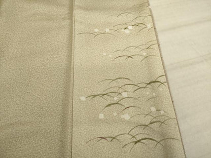 平和屋着物●訪問着 雪芝文 地紋起こし 暈し染め 金彩 正絹 逸品 AAAZ4777ck