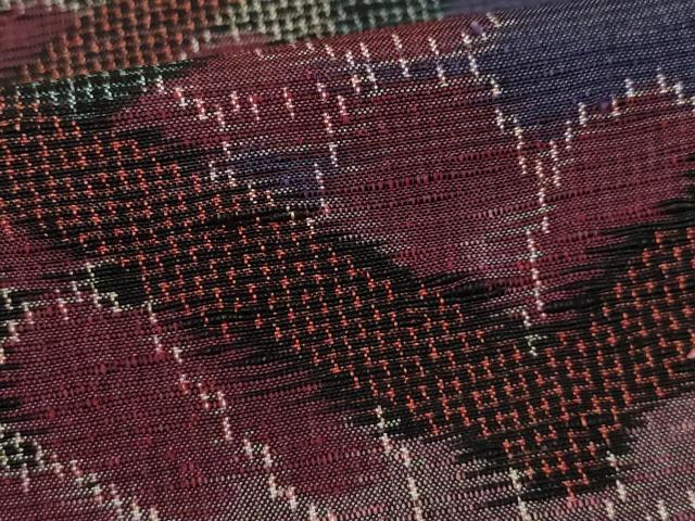 平和屋着物●上質な紬 亀甲花文 正絹 逸品 AAAZ4792ck