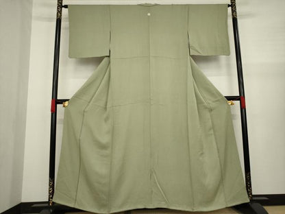 平和屋着物●上質な色無地 肥後煤竹色 正絹 逸品 AAAZ4800ck