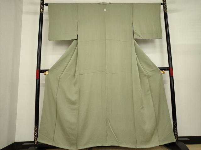 平和屋着物●上質な色無地 肥後煤竹色 正絹 逸品 AAAZ4800ck