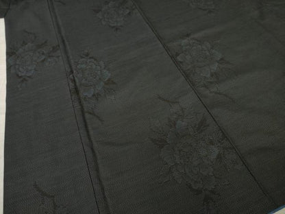 平和屋着物●本場大島紬　舞花文　正絹　逸品　AAAZ4804ck