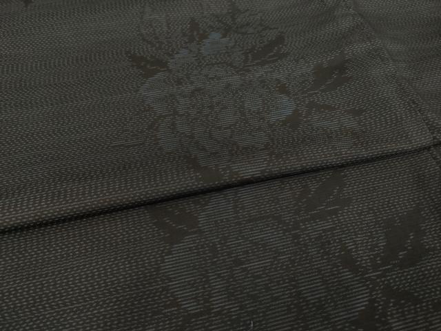 平和屋着物●本場大島紬　舞花文　正絹　逸品　AAAZ4804ck