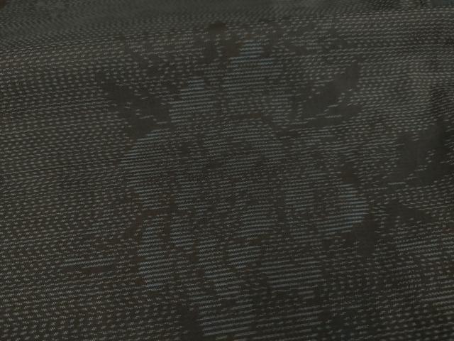 平和屋着物●本場大島紬　舞花文　正絹　逸品　AAAZ4804ck
