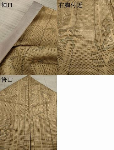 平和屋着物●加那の郷 本場大島紬 カタス7マルキ 笹竹文 丸宮織物謹製 証紙付き 正絹 逸品 AAAZ4811ck