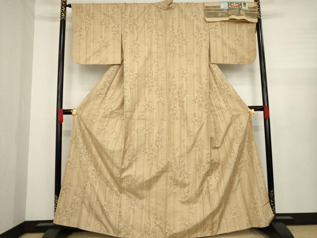 平和屋着物●加那の郷 本場大島紬 カタス7マルキ 笹竹文 丸宮織物謹製 証紙付き 正絹 逸品 AAAZ4811ck