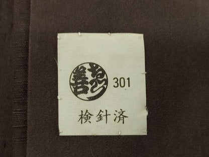 平和屋着物●訪問着　紬地　刺繍　雪華　木版染め　金糸　ゑり善扱い　正絹　逸品　AAAZ4819ck