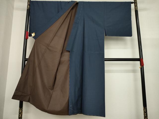 平和屋着物●男性　本場大島紬　格子　正絹　逸品　未使用　AAAZ4822ck