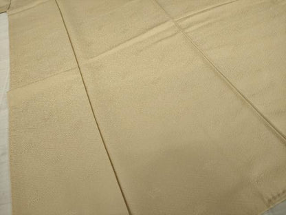 平和屋着物●上質な色無地 草花地紋 香色 正絹 逸品 AAAZ4836ck