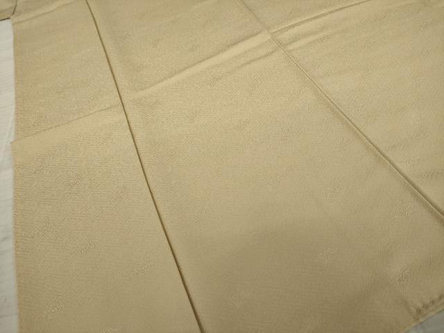 平和屋着物●上質な色無地 草花地紋 香色 正絹 逸品 AAAZ4836ck