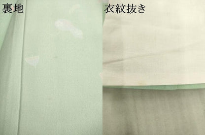 平和屋着物●長襦袢 無双仕立て 瓢箪花文 半衿刺繍 正絹 逸品 未使用 AAAZ4847ck