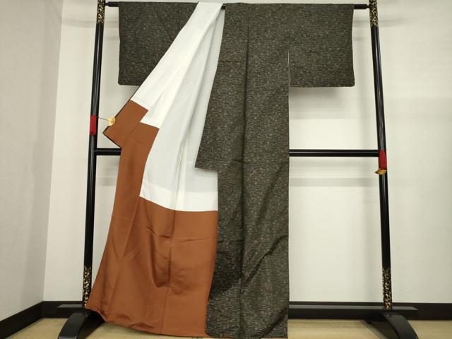 平和屋着物●本場大島紬 幾何学文様 正絹 逸品 AAAZ4874ck
