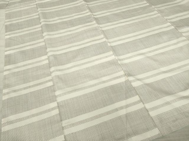 平和屋着物●本場大島紬 白大島 100亀甲 横段文 正絹 逸品 AAAZ4877ck