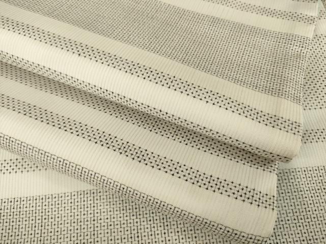 平和屋着物●本場大島紬 白大島 100亀甲 横段文 正絹 逸品 AAAZ4877ck