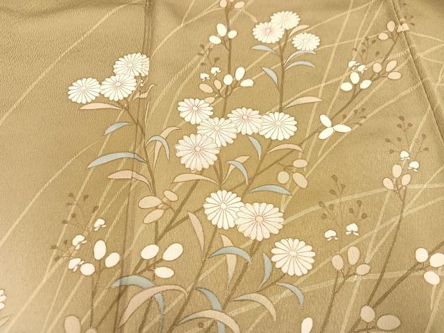 平和屋着物●訪問着　枝花文　暈し染め　金彩　正絹　逸品　AAAZ4887ph