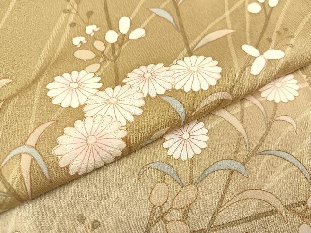 平和屋着物●訪問着　枝花文　暈し染め　金彩　正絹　逸品　AAAZ4887ph