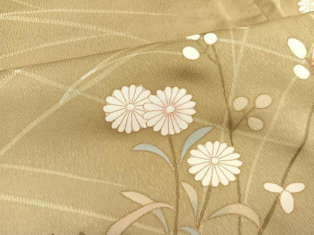 平和屋着物●訪問着　枝花文　暈し染め　金彩　正絹　逸品　AAAZ4887ph