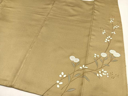 平和屋着物●訪問着　枝花文　暈し染め　金彩　正絹　逸品　AAAZ4887ph