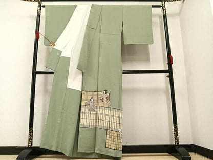 平和屋着物●豪華色留袖 作家物 手描き 女人文 正絹 逸品 AAAZ4888ph