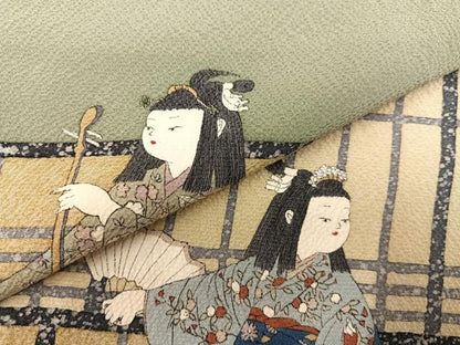 平和屋着物●豪華色留袖 作家物 手描き 女人文 正絹 逸品 AAAZ4888ph
