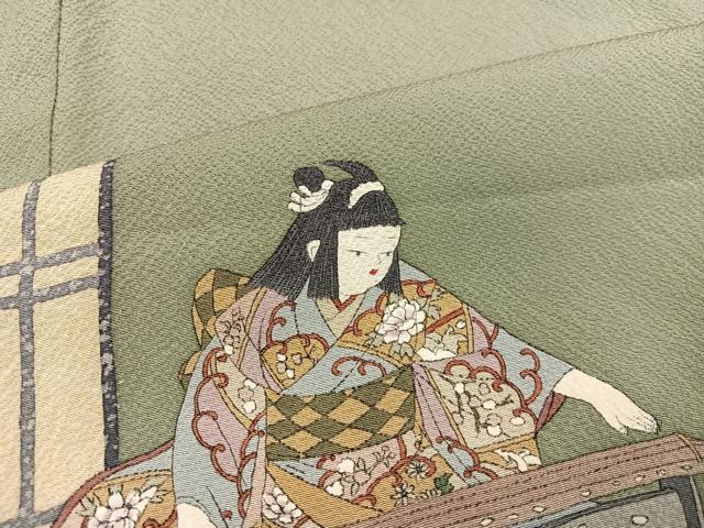 平和屋着物●豪華色留袖 作家物 手描き 女人文 正絹 逸品 AAAZ4888ph