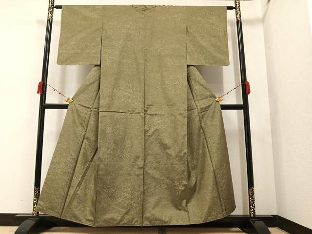 平和屋着物●本場大島紬　草花文　正絹　逸品　未使用　AAAZ4892ph
