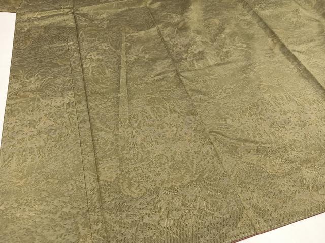 平和屋着物●本場大島紬　草花文　正絹　逸品　未使用　AAAZ4892ph