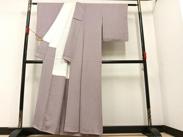 平和屋着物●上質な色無地 丸地紋 薄柿色 正絹 逸品 AAAZ4893ph