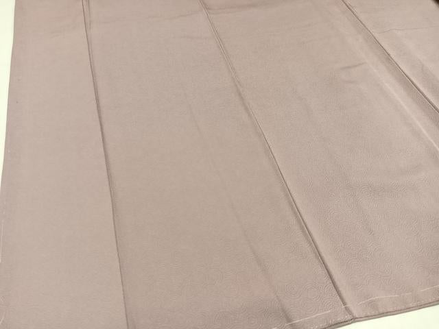 平和屋着物●上質な色無地 丸地紋 薄柿色 正絹 逸品 AAAZ4893ph