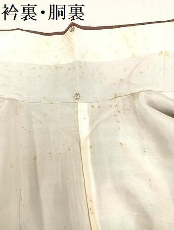 平和屋着物●上質な紬　格子　栗皮茶色　正絹　逸品　AAAZ4896ph