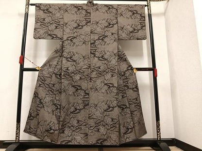 平和屋着物●本場大島紬　カタス9マルキ　樹林文　正絹　逸品　AAAZ4910ph