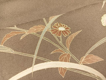 平和屋着物●豪華色留袖 草花文 金彩 正絹 逸品 AAAZ4919ph