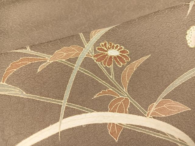 平和屋着物●豪華色留袖 草花文 金彩 正絹 逸品 AAAZ4919ph