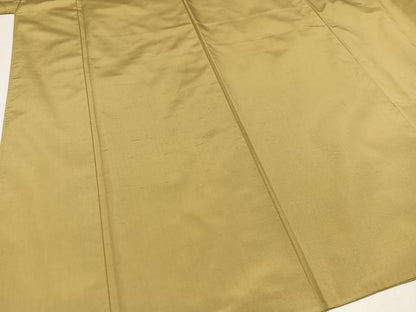 平和屋着物●上質な紬 色無地 木蘭色 正絹 逸品 AAAZ4926ph
