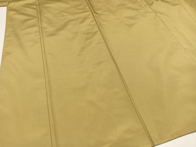 平和屋着物●上質な紬 色無地 木蘭色 正絹 逸品 AAAZ4926ph