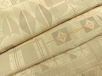 平和屋着物●上質な紬 幾何学文様 正絹 逸品 AAAZ4934ph