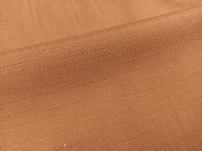 平和屋着物●上質な紬　江戸茶色　正絹　逸品　未使用　AAAZ4948ph