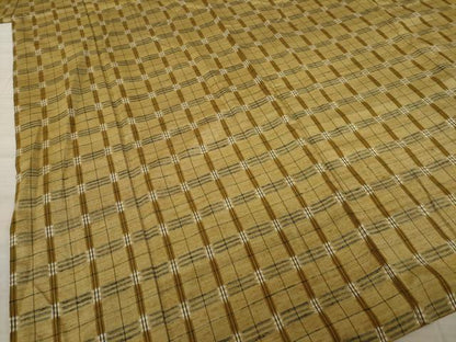 平和屋着物●上質な紬 格子 正絹 逸品 AAAZ4966ck