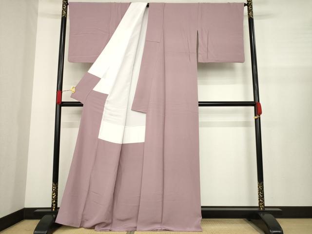 平和屋着物●上質な色無地 薄柿色 正絹 逸品 AAAZ5010ck