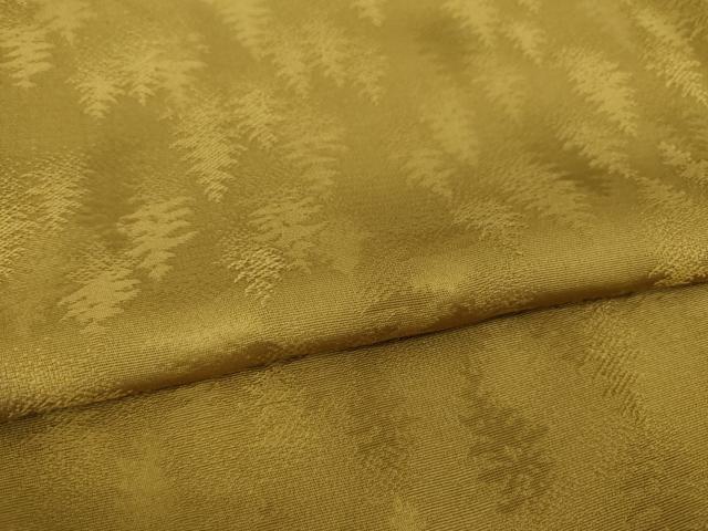 平和屋着物●上質な色無地 樹林地紋 黄土色 正絹 逸品 AAAZ5014ck