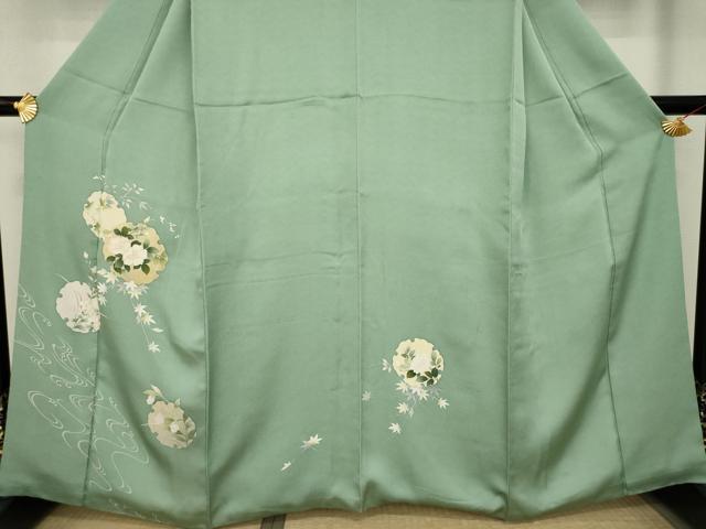 平和屋着物●訪問着 雪輪花文 金彩 正絹 逸品 AAAZ5018ck