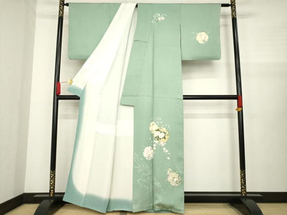 平和屋着物●訪問着 雪輪花文 金彩 正絹 逸品 AAAZ5018ck