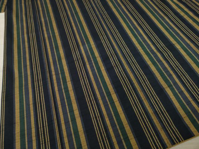 平和屋着物●上質な紬　縞　正絹　逸品　AAAZ5038ck